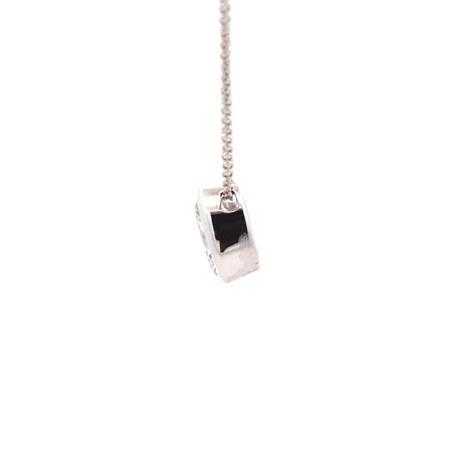 Lab grown oval shaped diamond solitaire pendant - 1.04cts