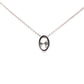 Lab grown oval shaped diamond solitaire pendant - 1.04cts