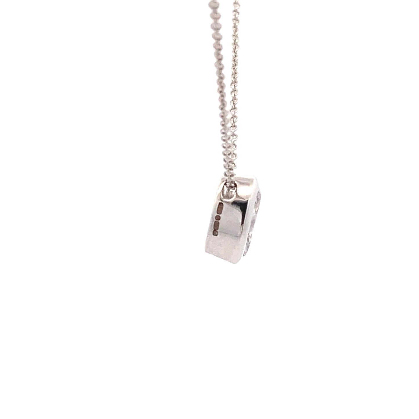 Lab grown oval shaped diamond solitaire pendant - 1.04cts