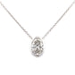 Lab grown oval shaped diamond solitaire pendant - 1.04cts
