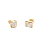 Lab Grown Radiant Cut Diamond Solitaire earrings - 1.52cts