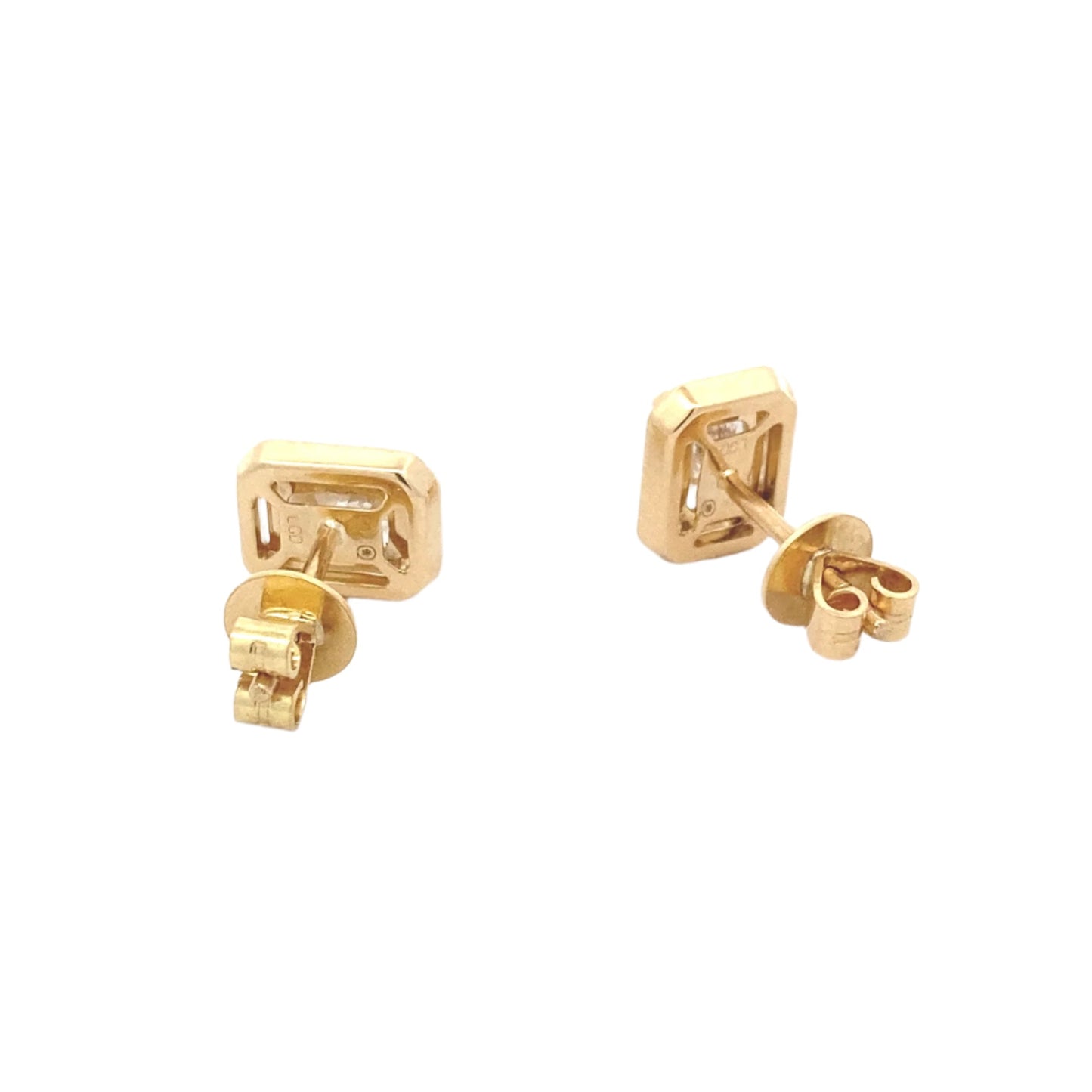 Lab Grown Radiant Cut Diamond Solitaire earrings - 1.52cts