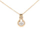 Round Brilliant cut diamond, drop loop style pendant
