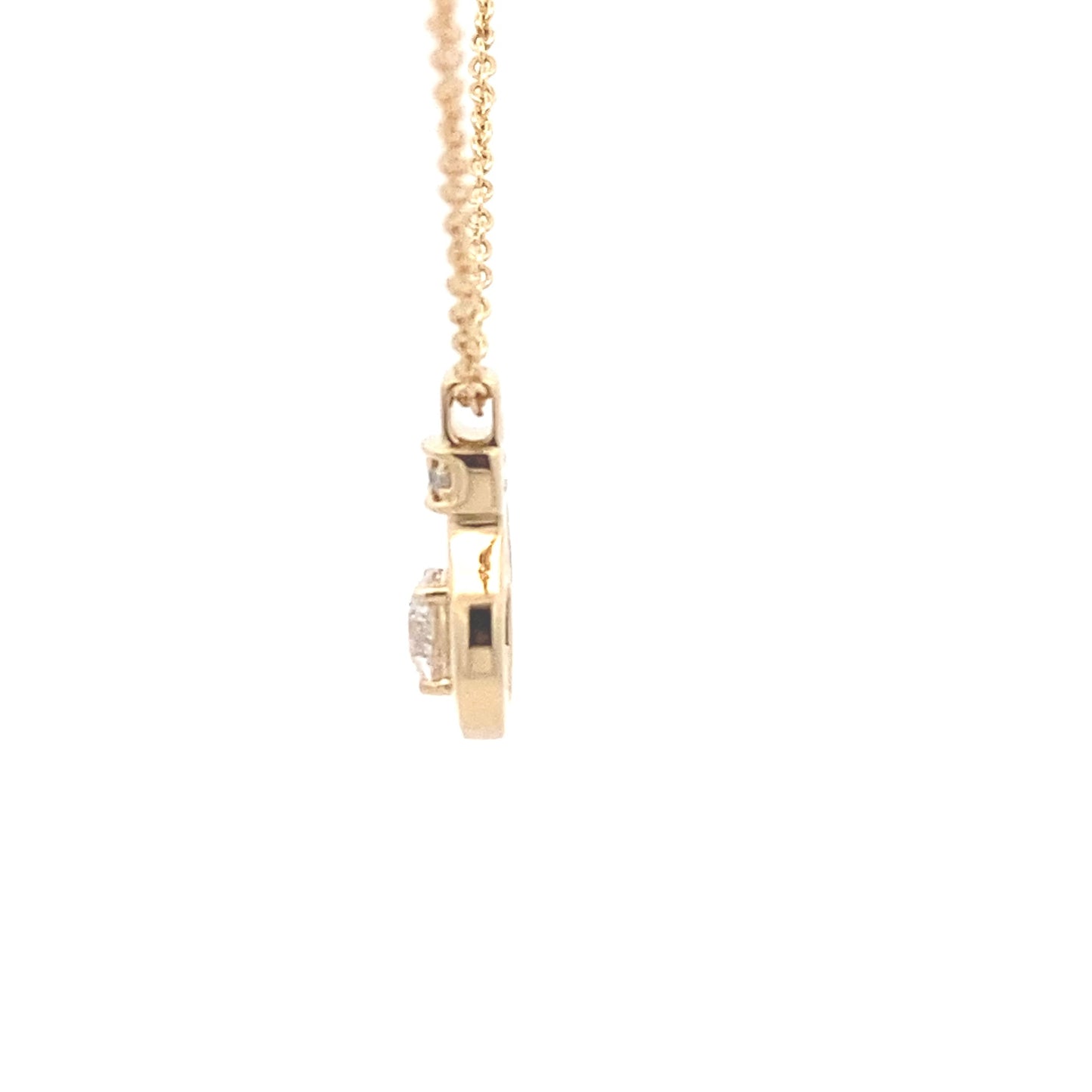 Round Brilliant cut diamond, drop loop style pendant
