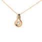Round Brilliant cut diamond, drop loop style pendant