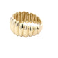 Yellow gold fancy patterned ring with round brilliant cut diamonds