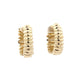 Yellow Gold fancy hoop earrings with round brilliant cut diamonds