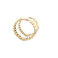 Yellow Gold fancy hoop earrings with round brilliant cut diamonds