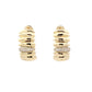 Yellow Gold fancy hoop earrings with round brilliant cut diamonds