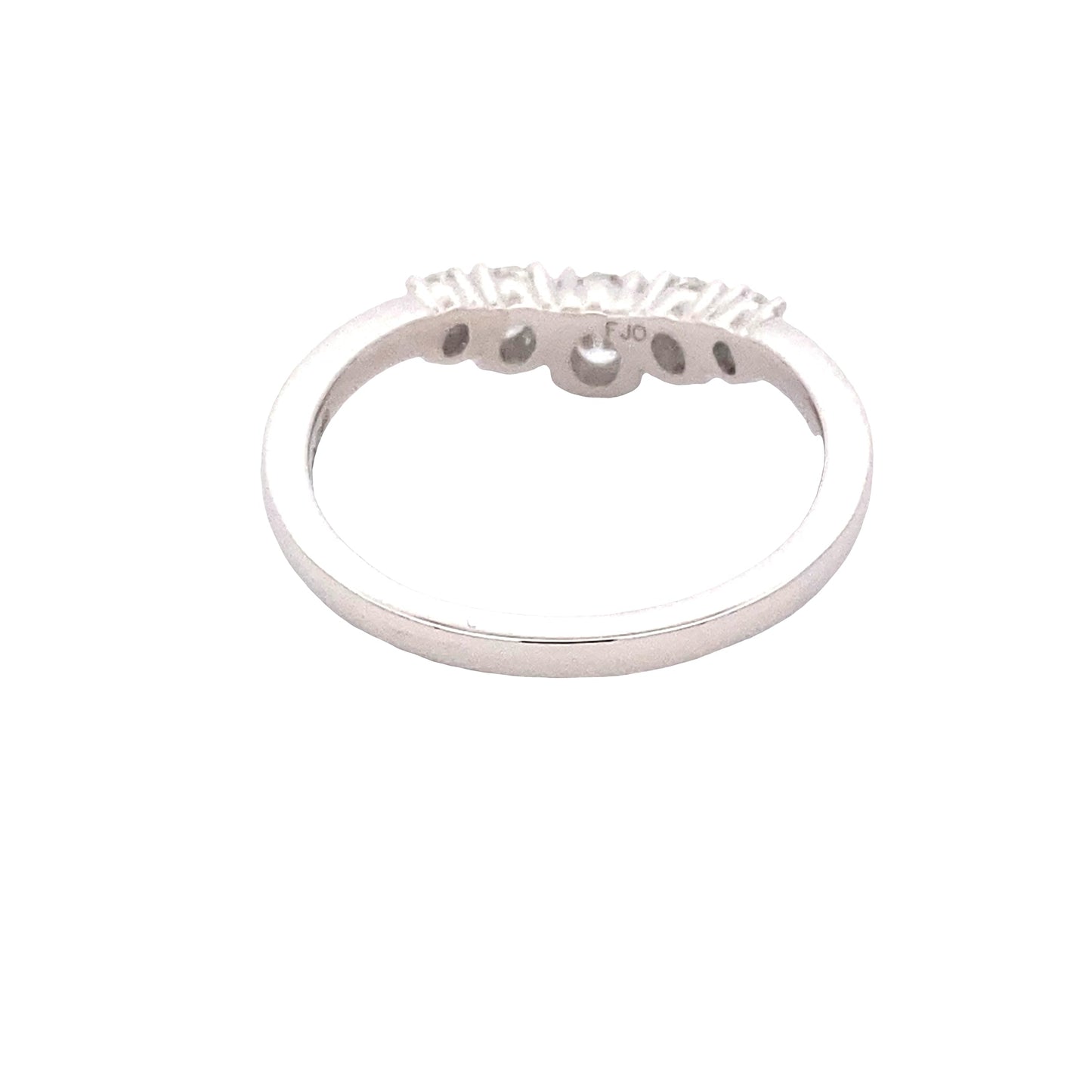 Oval Shaped Diamond 5 Stone Bow Style Ring