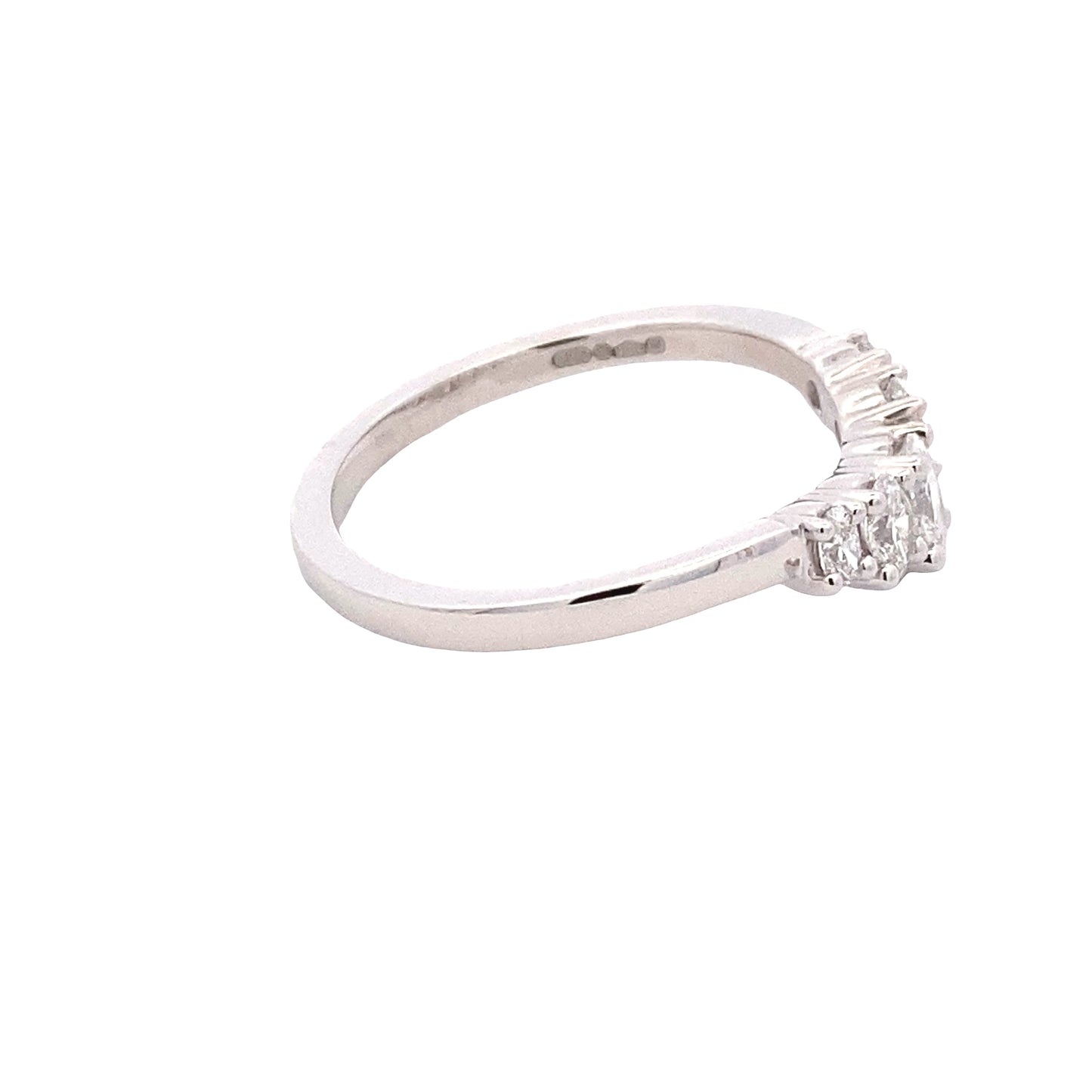 Oval Shaped Diamond 5 Stone Bow Style Ring