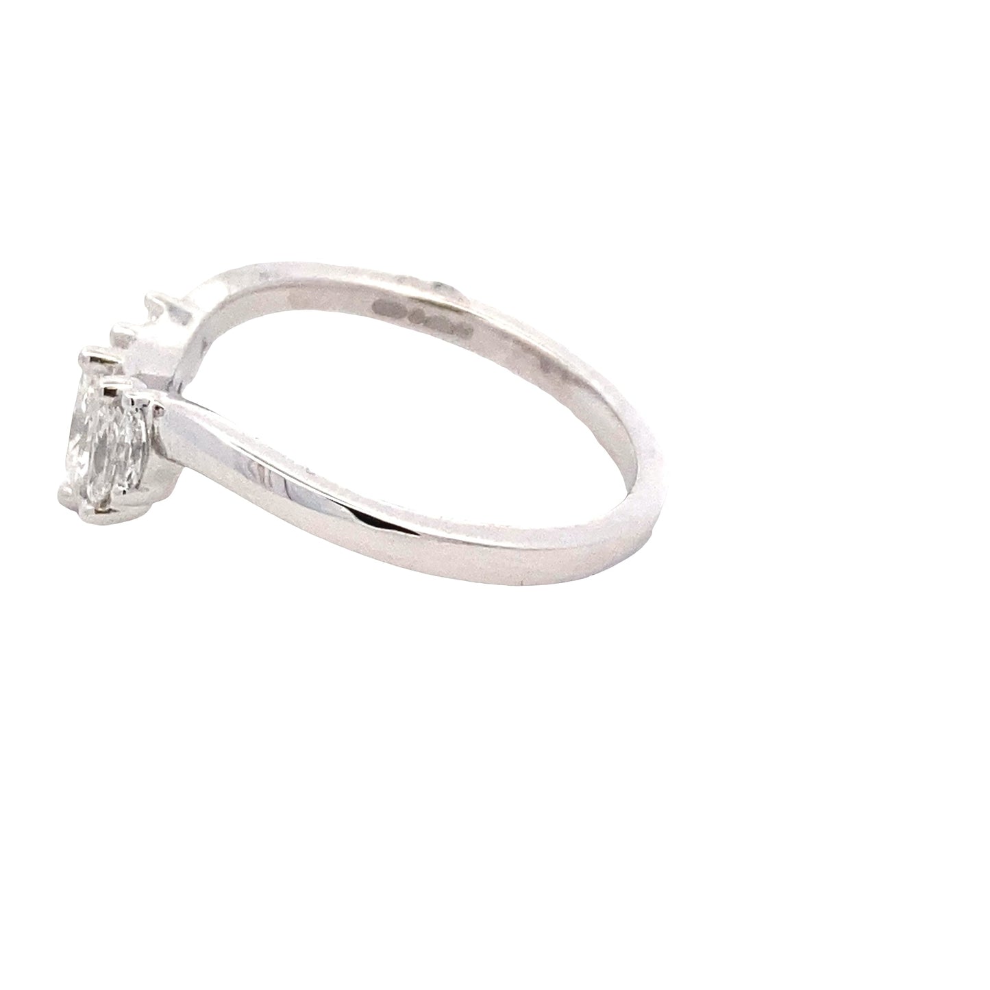 Marquise Shaped Diamond 5 Stone Bow Style Ring