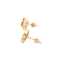 Yellow Gold Rainbow Effect Flower Petal Earrings