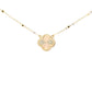 Yellow Gold Rainbow Effect Flower Petal Necklet