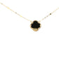 Yellow Gold Rainbow Effect Flower Petal Necklet