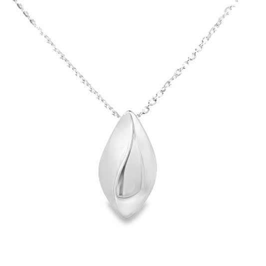 Silver Leaf Shaped Pendant