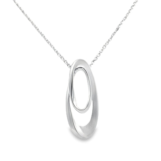 Silver Double Oval Pendant