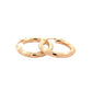 Yellow Gold Fancy Finish Hoop Earrings