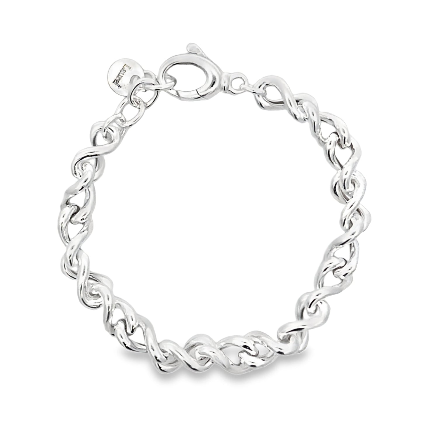 Silver Twisted 'Figure of 8' Style Bracelet