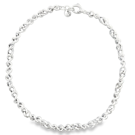 Silver Twisted 'Figure of 8' Style Necklace