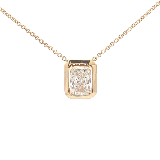 Lab Grown Radiant Cut Diamond Solitaire Pendant - 1.09cts
