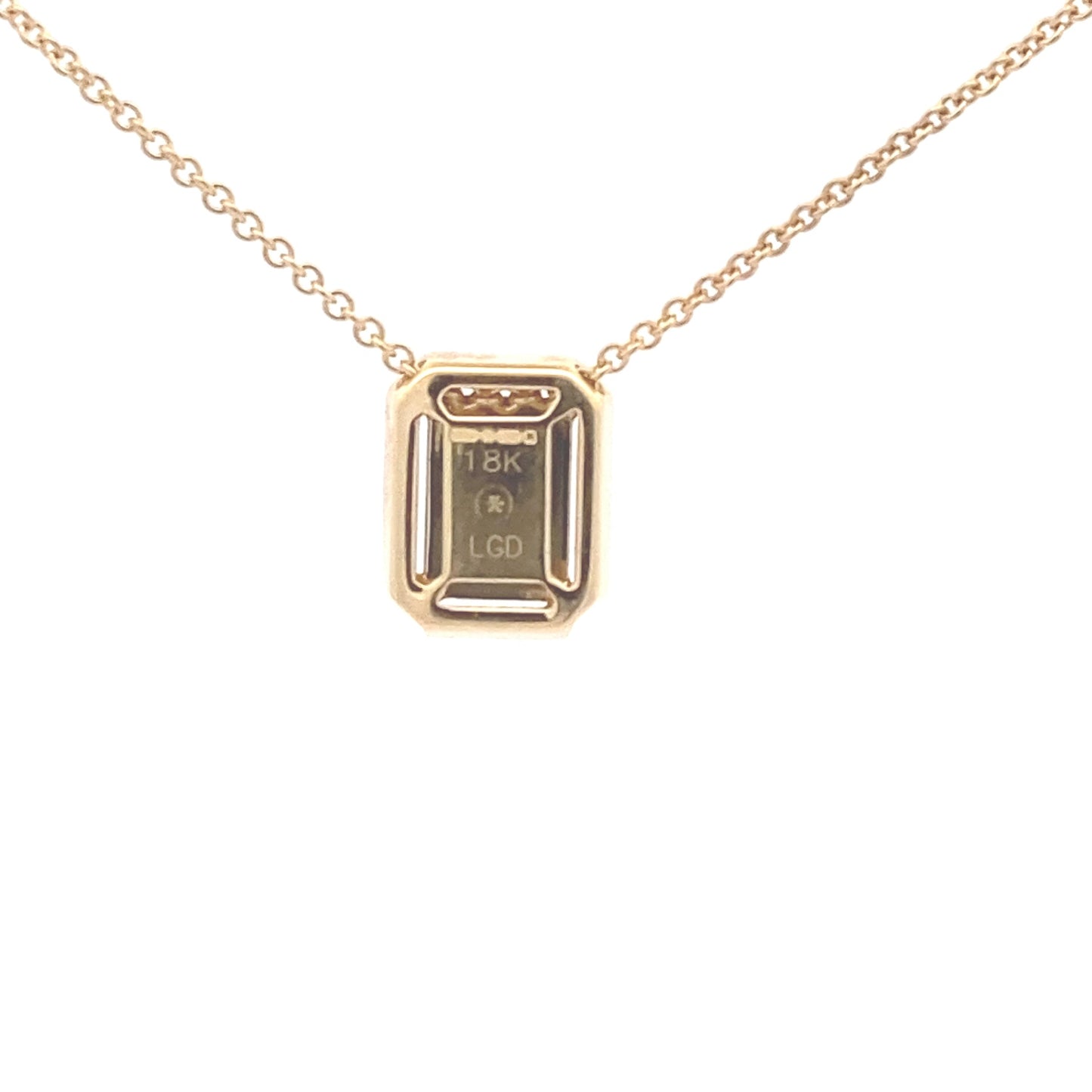 Lab Grown Radiant Cut Diamond Solitaire Pendant - 1.09cts