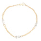 Yellow Gold Chain Bracelet with white gold oval links