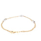 Yellow Gold Chain Bracelet with white gold oval links