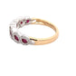 Ruby and Round Brilliant Cut Diamond Halo Style Dress Ring Gardiner Brothers