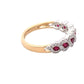 Ruby and Round Brilliant Cut Diamond Halo Style Dress Ring Gardiner Brothers