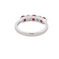 Ruby and Diamond 5 Stone Eternity Style Ring