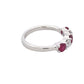 Ruby and Diamond 5 Stone Eternity Style Ring