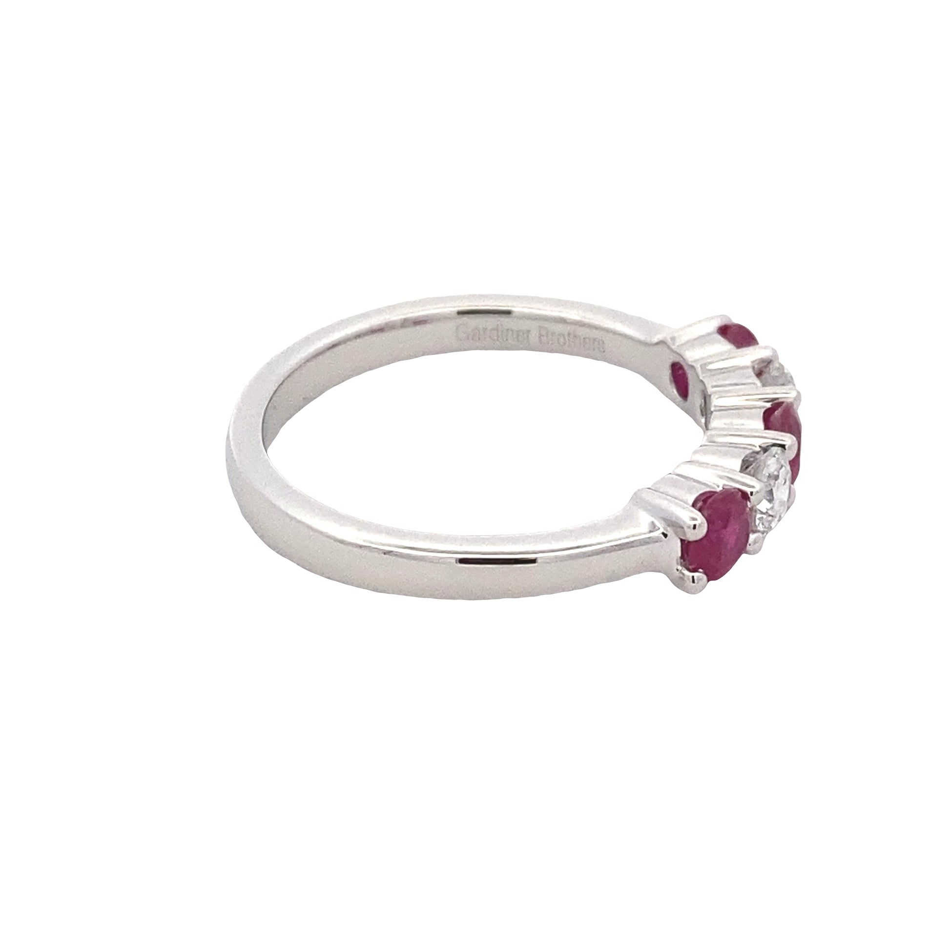 Ruby and Diamond 5 Stone Ring Gardiner Brothers