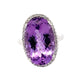 Oval Amethyst and Diamond Halo Ring Gardiner Brothers