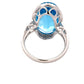Oval Swiss Blue Topaz and Diamond Halo Ring Gardiner Brothers