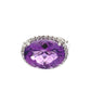 Oval Amethyst and Diamond Halo Ring Gardiner Brothers