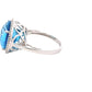 Oval Swiss Blue Topaz and Diamond Halo Ring Gardiner Brothers