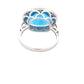 Oval Swiss Blue Topaz and Diamond Halo Ring Gardiner Brothers