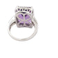 Octagonal Amethyst and Diamond Halo Ring Gardiner Brothers