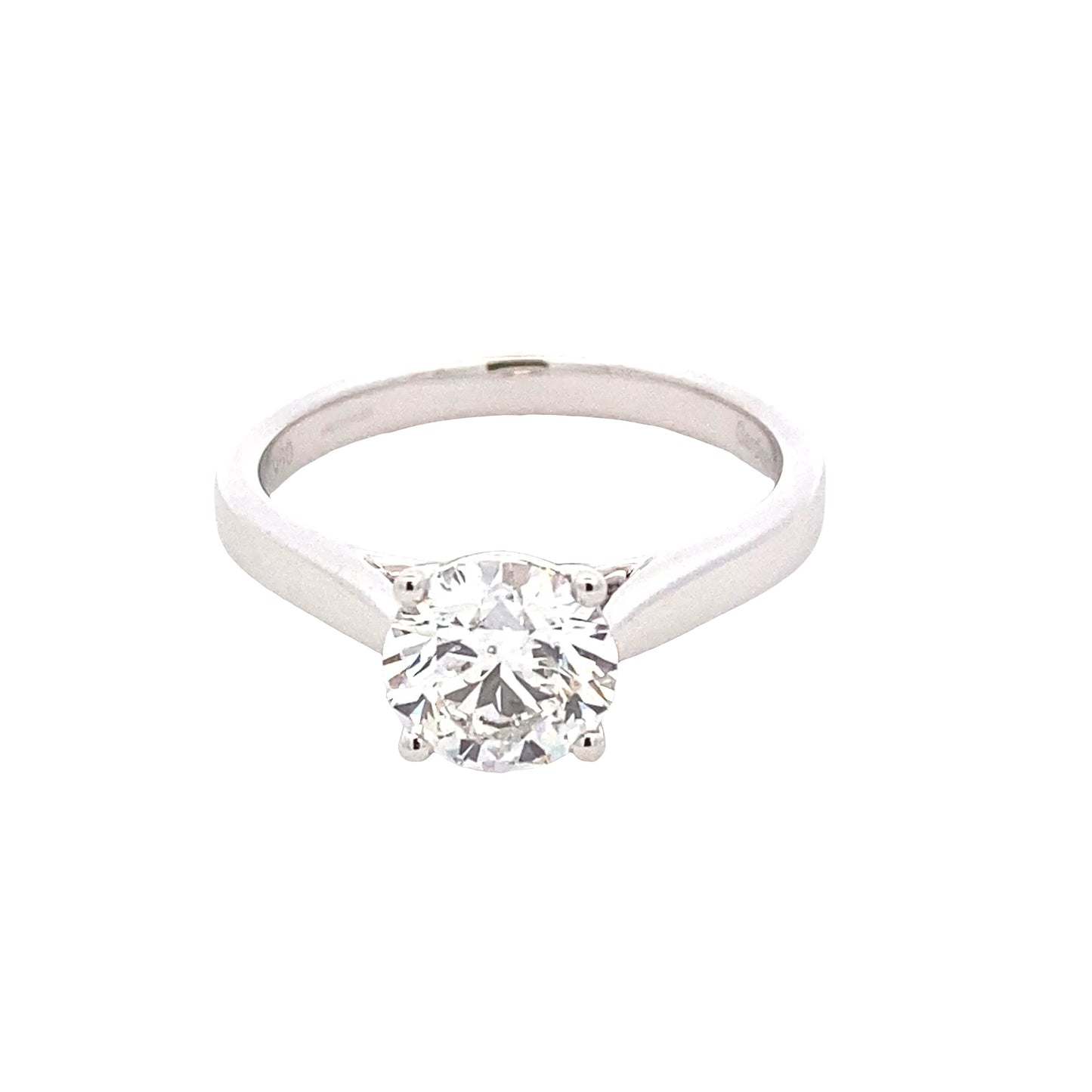 Platinum Round Brilliant Cut Diamond Solitaire Ring - 1.29cts Gardiner Brothers