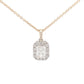 Radiant Cut Diamond Halo Cluster Style Pendant - 1.21cts