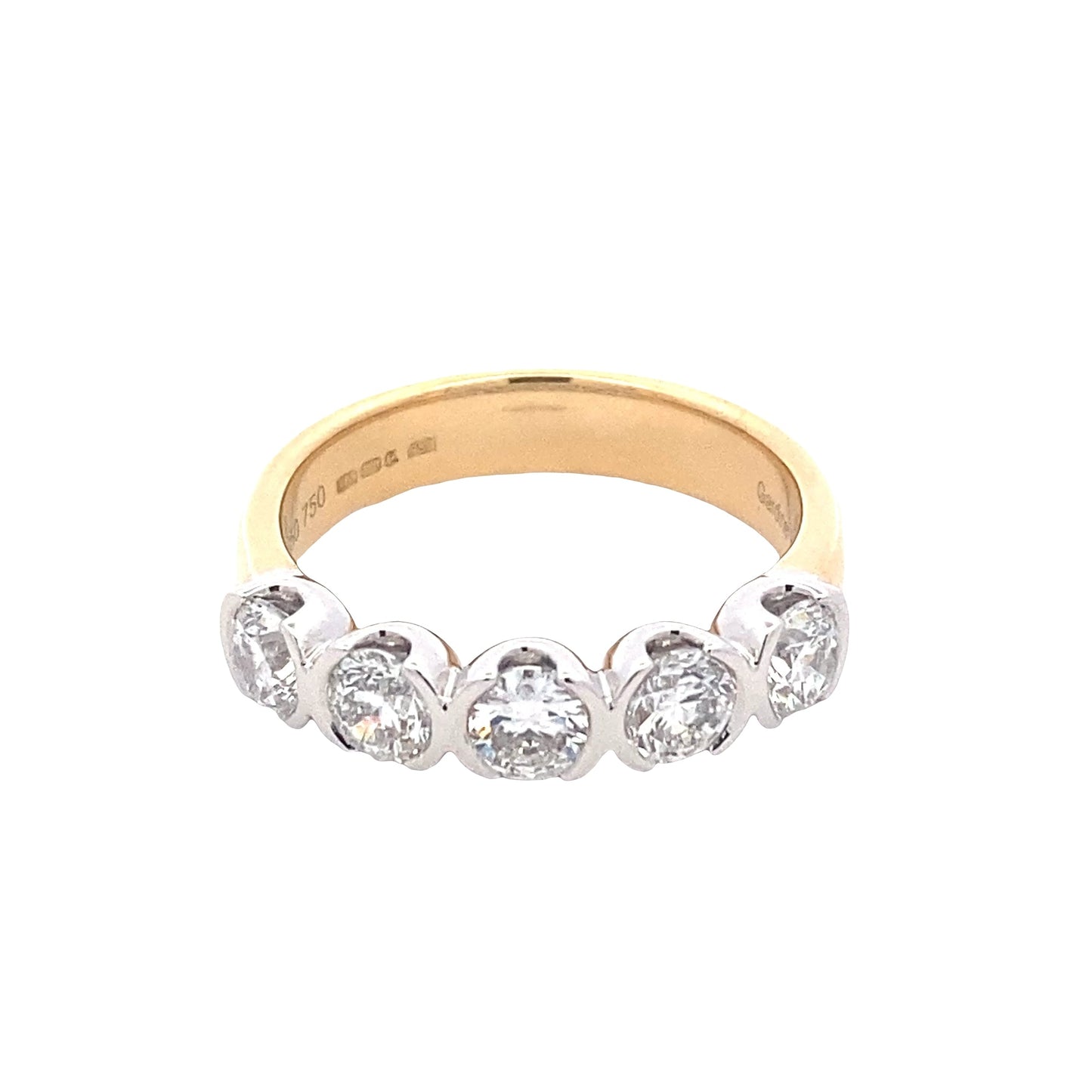 Round Brilliant Cut Diamond 5 Stone Ring - 1.25cts