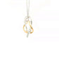 Yellow and White Gold Diamond Knot Pendant