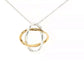 Yellow and White Gold Diamond Knot Pendant