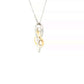 Yellow and White Gold Diamond Knot Pendant