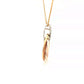 3 Colour Interlocking Circles Pendant with Diamond Bale