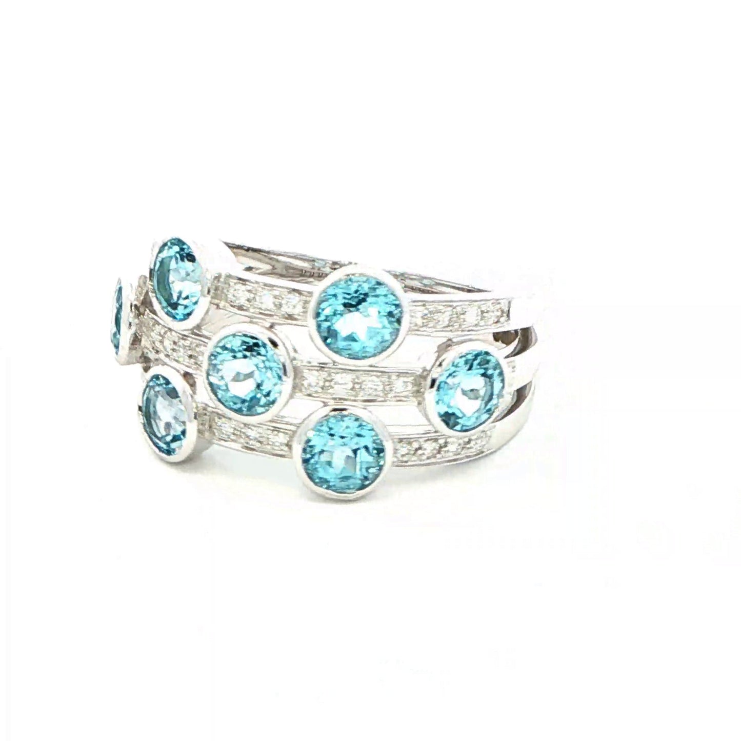 Topaz and Diamond Bubble Style Ring Gardiner Brothers