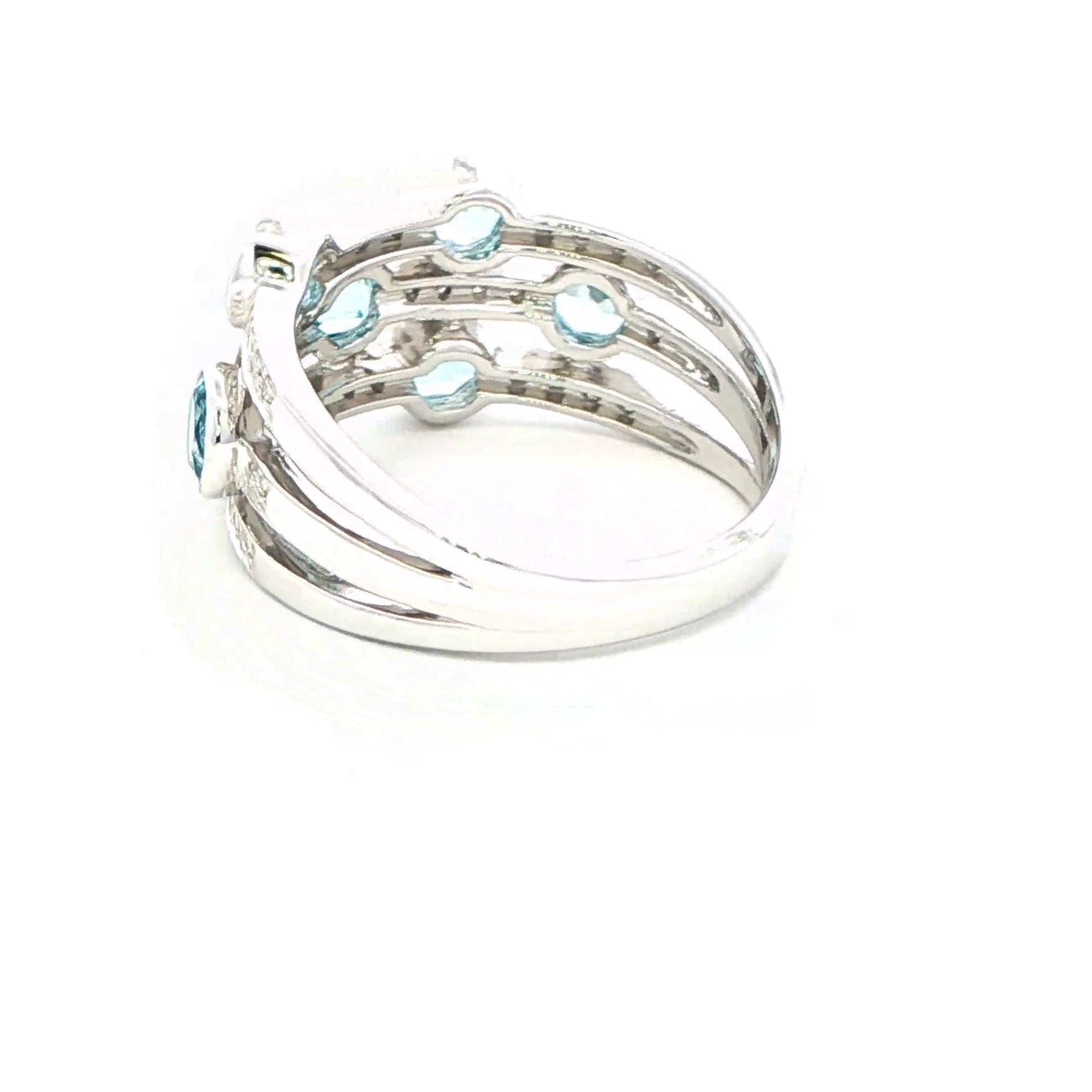 Topaz and Diamond Bubble Style Ring Gardiner Brothers