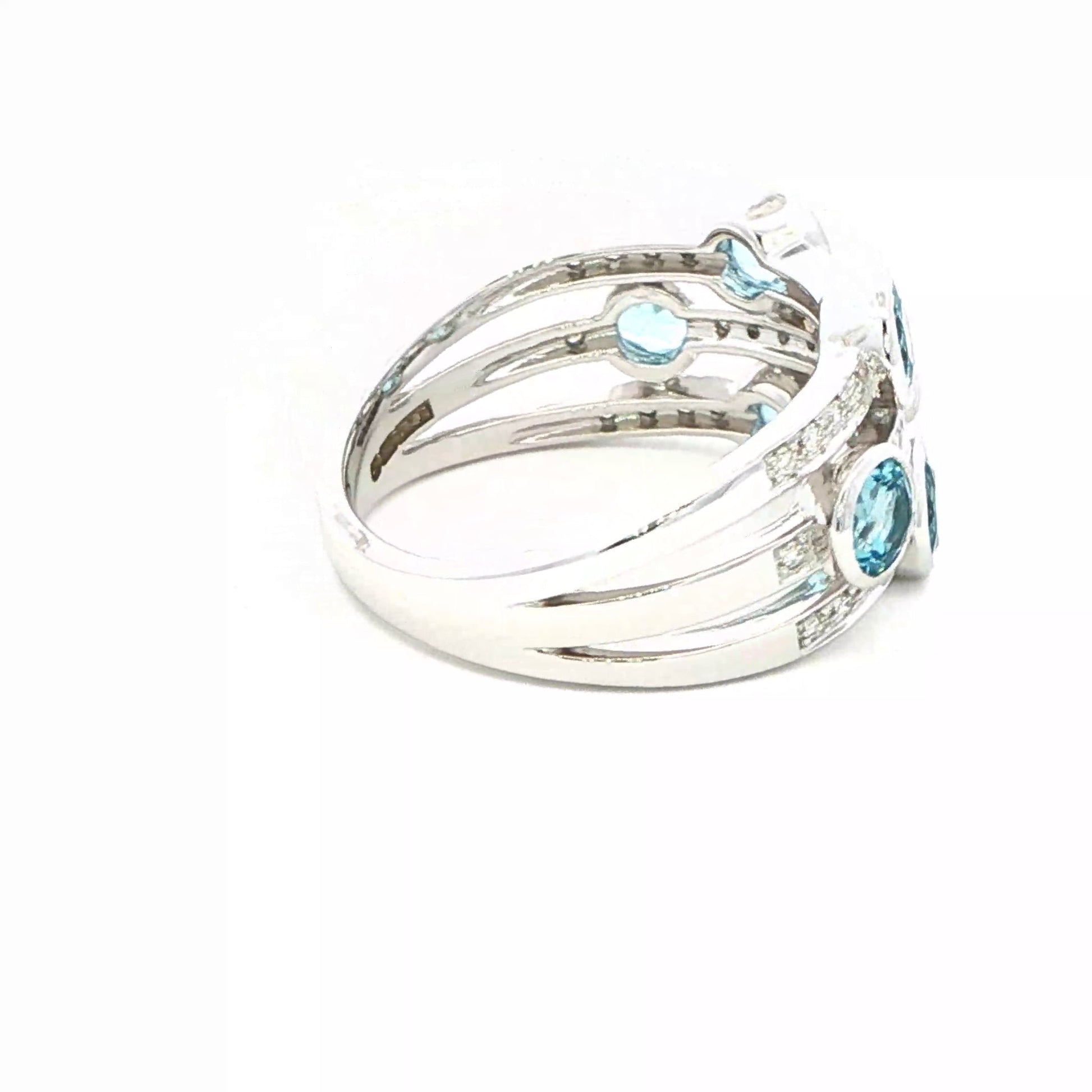 Topaz and Diamond Bubble Style Ring Gardiner Brothers