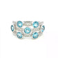 White Gold Topaz and Diamond Bubble Style Ring Gardiner Brothers